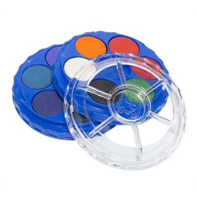 EDUCATIONAL COLOURS STACKTWIST WATERCOLOUR PAINT DISC ASSORTED PACK 12