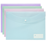 MARBIG   DOCULOPE DOCUMENT WALLET A4 PASTEL ASSORTED