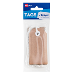 CRAFT TAG AVERY 96X48MM WITH STRING KRAFT BROWN PK24