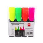 DELI HIGHLIGHTER CHISEL ASSORTED WALLET 4