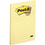 POSTIT 660 LINED NOTES 101 X 152MM YELLOW PK12