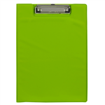 MARBIG CLIPFOLDER PE A4 SUMMER COLOURS LIME GREEN