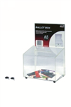 DEFLECTO BALLOT BOX LOCKABLE WITH HEADER LANDSCAPE A5 CLEAR