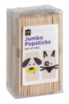 EDUCATIONAL COLOURS JUMBO POPSTICKS NATURAL PACK 200