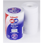 QUIKSTIK MARK I LABELS PERMANENT WHITE 1500 LABELSROLL 22 X 12MM BOX 5