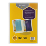 MARBIG FLIC FILE 20 POCKET INSERT COVER CLEAR