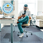 CHAIRMAT MARBIG 114X134CM ECONOMY PVC LOW KEY CLEAR