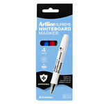 ARTLINE SUPREME WHITEBOARD MARKER ASSORTED 4 PACK