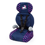 DOLL CAR BOOSTER SEAT PINK HEARTS UNICORN