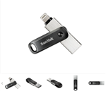 SANDISK IXPAND FLASH DRIVE GO SDIX60N 128GB BLACK IOS USB 30 2Y