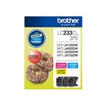 BROTHER LC233CL3PK INK CARTRIDGE VALUE PACK CYANMAGENTAYELLOW