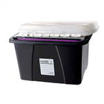 CRYSTALFILE   PORTA BOX ENVIRO 32L CLEAR LIDBLACK BASE