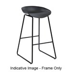 ARIES STOOL BLACK STEEL FRAME  ASSEMBLED