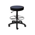 ADJUSTABLE DRAFTING STOOL  BLACK PU LEATHER SEAT
