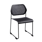 RAPIDLINE FRAME BL VISITOR CHAIR  BLACK STACKABLE