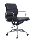 PU900M MEDIUM BACK EXECUTIVE CHAIR  BLACK PU