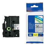 Brother 36mm Black on Silver Matt TZE Tape