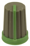 HK PUSHON KNOB FOR 18TOOTH SPLINE  GREEN POINTER