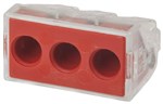 WAGO 3WAY PUSH WIRE CONNECTOR 400V 41A  RED