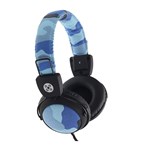 MOKI CAMO BLUE HEADPHONES STYLISH COMFORTABLE KIDS AUDIO