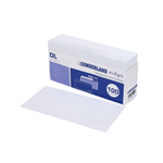 CUMBERLAND DL ENVELOPES SECRETIVE WALLET PLAINFACE STRIP SEAL POST OFFICE SQUARES 80GSM 110 X 220MM WHITE TRAY 100