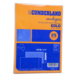 CUMBERLAND C5 ENVELOPES POCKET PLAINFACE STRIP SEAL 85GSM 162 X 229MM GOLD PACK 25