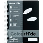 COLOURHIDE 2SUBJECT NOTEBOOK 300 PAGE A5 BLACK