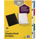 MARBIG 20089 DIVIDERS FOR REFILLABLE DISPLAY BOOKS A4 PP 5 TAB
