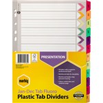 MARBIG 36029 DIVIDERS REINFORCED BOARD A4 FLUORO JANDEC