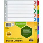 MARBIG 36250 DIVIDERS INDEX EXTRA WIDE A4 COLOUR 110 TAB