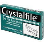 CRYSTALFILE 2 PIECE PAPER FASTENERS BOX 50