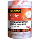 SCOTCH 502 STICKY TAPE 18MM X 66M PACK 8
