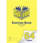 SPIRAX 106 EXERCISE BOOK 64 PAGE A4 8MM RULED