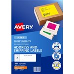 AVERY 35972 L7162FO HIGH VISIBILITY SHIPPING LABEL LASER 16UP FLUORO ORANGE PACK 25