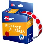 AVERY 937235 ROUND LABELS 14MM RED BOX 1050