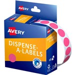 AVERY 937241 ROUND LABELS 14MM PINK BOX 1050