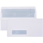 CUMBERLAND ENVELOPES WINDOW SECRETIVE SELF SEAL 80GSM DLX 120 X 235MM BOX 500