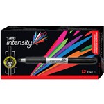 BIC INTENSITY PERMANENT MARKER BULLET FINE BLACK BOX 12