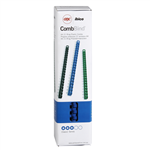GBC PLASTIC BINDING COMB ROUND 21 LOOP 10MM A4 BLUE PACK 100