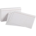 QUILL RULED SYSTEM CARDS 210GSM 127 X 76MM WHITE PACK 100