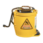 CLEANLINK HEAVY DUTY MOP BUCKET METAL WRINGER 16L YELLOW