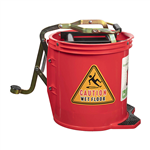 CLEANLINK HEAVY DUTY MOP BUCKET METAL WRINGER 16L RED