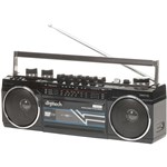 BOOM BOX WITH CASSETTE BLUETOOTH AND AMFM RADIO