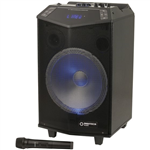 12 INCH RECHARGEABLE PA SPEAKER WITH WIRELESS MICROPHONE