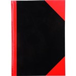 BLACK AND RED NOTEBOOK CASEBOUND RULED GLOSS COVER 200 LEAF A4