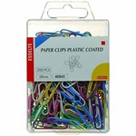 ESSELTE 40845 PAPER CLIPS PLASTIC COATED 28MM BOX 200