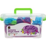 EDUCATIONAL COLOURS SENSORY MAGIC SAND 2KG PURPLE WITH MOULDS