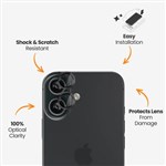 EFM CAMERA LENS ARMOUR FOR IPHONE 16  16 PLUS  CARBON