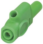 PLG BANANA 4MM INSUL PIGGYBACK GRN