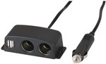 ADPT CIG LIGHTER 2X12V SKTUSB 6A MAX DASH MNT